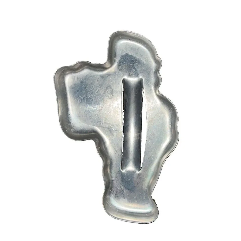 Vintage Metal Cookie Cutter Santa with Gift Bag Christmas Aluminum